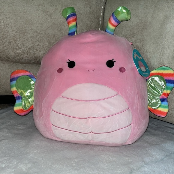 🦋 Squishmallows Brielana the Pink Butterfly with 🌈 Wings 12” NWT HTF - Picture 3 of 5
